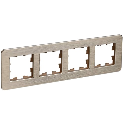 BRITE Рамка 4-местная РУ-4-1-Бр металл шампань RE AL IEK BR-M42-M-21-K37, купить в Минске по самой низкой цене