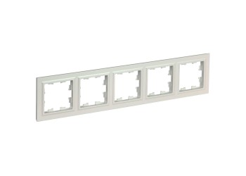 BRITE Рамка 5-местная РУ-5-БрЖ жемчуг IEK BR-M52-K36