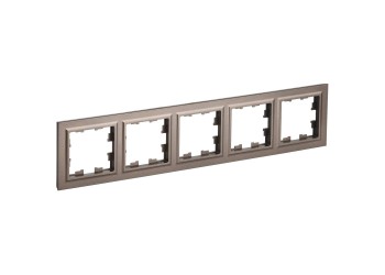 BRITE Рамка 5-местная РУ-5-БрТБ темная бронза IEK BR-M52-K45