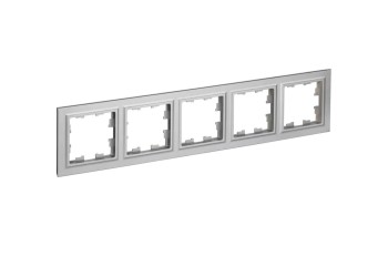 Рамка 5-постовая IEK Brite РУ-5-БрА алюминий BR-M52-K47