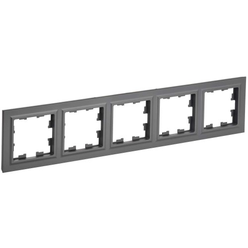 BRITE Рамка 5-местная РУ-5-БрГ графит IEK BR-M52-K53, купить в Минске по самой низкой цене