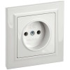 BRITE Розетка 1-местная без заземления без защитных шторок 10А в сб. РСР10-1-0-БрБ белый IEK BR-R10-10-K01-F, купить в Минске по самой низкой цене