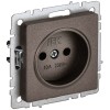 BRITE Розетка 1-местная без заземления без защитных шторок 10А РС10-1-0-БрТБ темная бронза IEK BR-R10-10-K45, купить в Минске по самой низкой цене