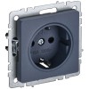 BRITE Розетка 1-местная с заземлением без защитных шторок 16А РС11-1-0-БрМ маренго IEK BR-R11-16-K35, купить в Минске по самой низкой цене