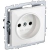 BRITE Розетка 1-местная без заземления с защитными шторками 10А РСш10-2-БрБ белый IEK BR-R13-10-K01, купить в Минске по самой низкой цене