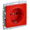 BRITE Розетка 1-местная с заземлением с защитными шторками 16А РС14-1-0-БрК красный IEK BR-R14-16-K04, купить в Минске по самой низкой цене