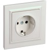 BRITE Розетка 1-местная с заземлением с защитными шторками 16А в сборе РСР14-1-0-БрЖ жемчуг IEK BR-R14-16-K36-F, купить в Минске по самой низкой цене