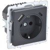 BRITE Розетка 1-местная с заземлением с защитными шторками 16А с USB A+C 18Вт РЮш11-1-БрГ графит IEK BR-R14-16-U22-018-K53, купить в Минске по самой низкой цене