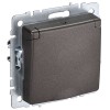 BRITE Розетка 1-местная с заземлением с защитными шторками и крышкой 16А IP20 РСбш10-3-БрТБ темная бронза IEK BR-R16-16-K45, купить в Минске по самой низкой цене