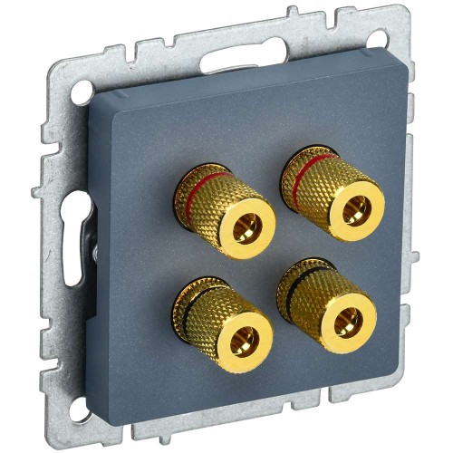 BRITE Аудиорозетка 4-местная РА10-БрМ маренго IEK BR-S40-K35, купить в Минске по самой низкой цене