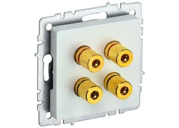 BRITE Аудиорозетка 4-местная РА10-БрЖ жемчуг IEK BR-S40-K36