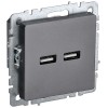 BRITE Розетка USB A+A 5В 3,1А РЮ10-1-БрС сталь IEK BR-U21-D31-K46, купить в Минске по самой низкой цене