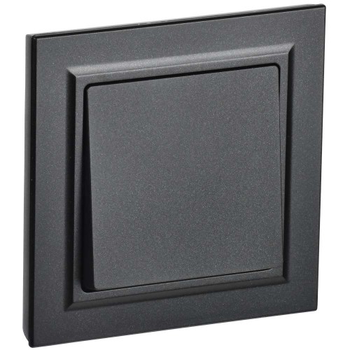 BRITE Выключатель 1-клавишный 10А в сборе ВСР10-1-0-БрЧ черный IEK BR-V10-0-10-K02-F, купить в Минске по самой низкой цене