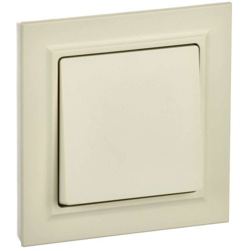 BRITE Выключатель 1-клавишный 10А в сборе ВСР10-1-0-БрКр бежевый IEK BR-V10-0-10-K10-F, купить в Минске по самой низкой цене