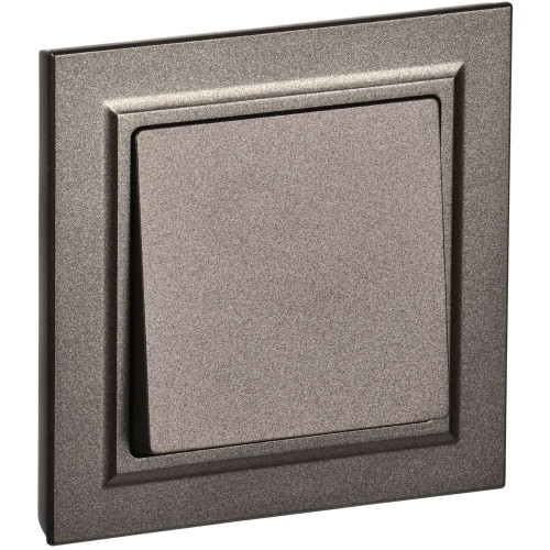 BRITE Выключатель 1-клавишный 10А в сборе ВСР10-1-0-БрТБ темная бронза IEK BR-V10-0-10-K45-F, купить в Минске по самой низкой цене