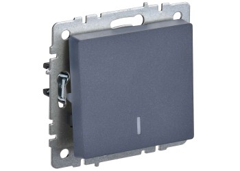 BRITE Выключатель 1-клавишный с индикацией 10А ВС10-1-1-БрМ маренго IEK BR-V10-1-10-K35