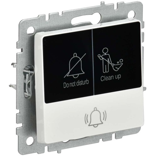 BRITE Кнопка звонка с индикацией для отелей 10А ВС10-1-9-БрБ белый IEK BR-V14-2-10-K01, купить в Минске по самой низкой цене