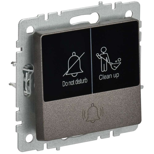 BRITE Кнопка звонка с индикацией для отелей 10А ВС10-1-9-БрТБ темная бронза IEK BR-V14-2-10-K45, купить в Минске по самой низкой цене