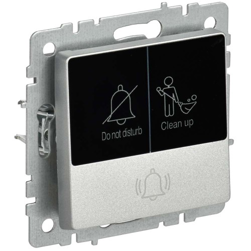 BRITE Кнопка звонка с индикацией для отелей 10А ВС10-1-9-БрА алюминий IEK BR-V14-2-10-K47, купить в Минске по самой низкой цене