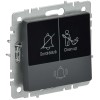 BRITE Кнопка звонка с индикацией для отелей 10А ВС10-1-9-БрГ графит IEK BR-V14-2-10-K53, купить в Минске по самой низкой цене