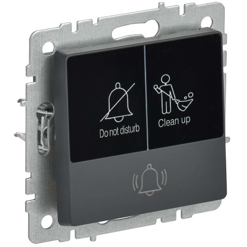 BRITE Кнопка звонка с индикацией для отелей 10А ВС10-1-9-БрГ графит IEK BR-V14-2-10-K53, купить в Минске по самой низкой цене