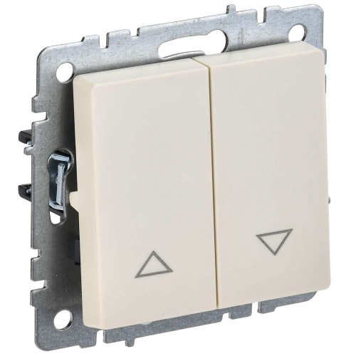 BRITE Выключатель жалюзи 10А ВС10-1-5-БрКр бежевый IEK BR-V15-0-10-K10, купить в Минске по самой низкой цене
