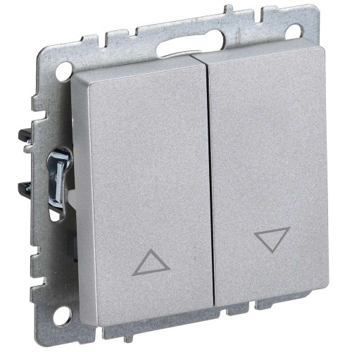BRITE Выключатель жалюзи 10А ВС10-1-5-БрА алюминий IEK BR-V15-0-10-K47, купить в Минске по самой низкой цене