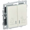 BRITE Выключатель 2-клавишный с индикацией для отелей 10А ВС10-2-9-БрЖ жемчуг IEK BR-V20-2-10-K36, купить в Минске по самой низкой цене