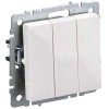BRITE Выключатель 3-клавишный 10А ВС10-3-0-БрБ белый BR-V30-0-10-K01-PRO, купить в Минске по самой низкой цене