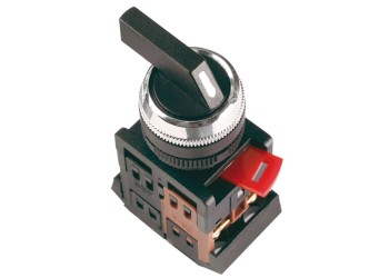 Переключатель АLС-22 на 2 фиксированных положения "I-O" 1з+1р длинная ручка черный IEK BSW10-ALC-2-K02