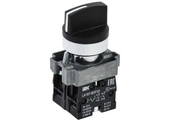 Переключатель LA167-BDF33 на 3 положения 2з черный IEK BSW20-BDF33-4-24-67-3-K02