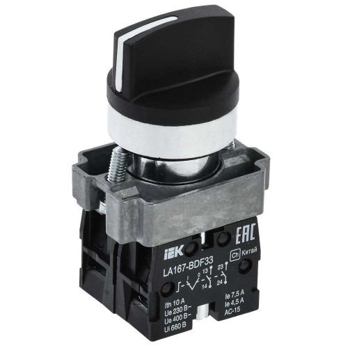 Переключатель LA167-BDF33 на 3 положения 2з черный IEK BSW20-BDF33-4-24-67-3-K02, купить в Минске по самой низкой цене