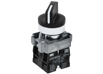 Переключатель LA167-BDF45 на 2 положения 1з+1р черный IEK BSW20-BDF45-3-24-67-2-K02