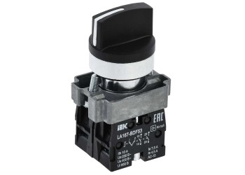 Переключатель LA167-BDF53 на 3 положения 2з черный IEK BSW20-BDF53-4-24-67-3-K02