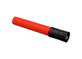 Труба гофрированная двустенная ПНД d=50мм красная (150м) IEK CTG12-050-K04-150-R