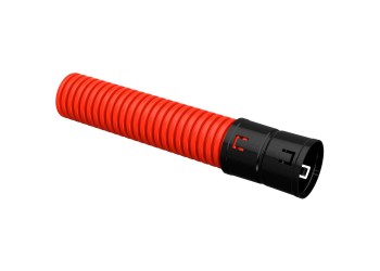 Труба гофрированная двустенная ПНД d=63мм красная (50м) IEK CTG12-063-K04-050-R
