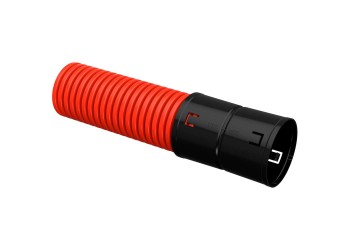 Труба гофрированная двустенная ПНД d=90мм красная (100м) IEK CTG12-090-K04-100-R