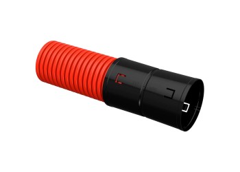 Труба гофрированная двустенная ПНД d=110мм красная (50м) IEK CTG12-110-K04-050-R