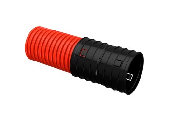 Труба гофрированная двустенная ПНД d=140мм красная (50м) IEK CTG12-140-K04-050-R