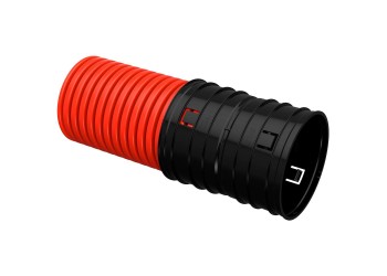 Труба гофрированная двустенная ПНД d=160мм красная жесткая (6м) IEK CTG12-160-K04-006-R