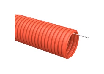 Труба гофрированная ПНД d=25мм с зондом оранжевая (50м) IEK CTG20-25-K04-050