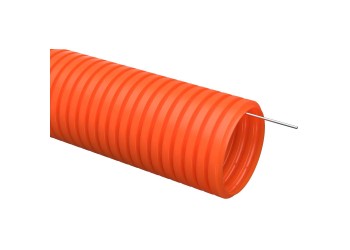 Труба гофрированная ПНД d=50мм с зондом оранжевая тяжелая (15м) IEK CTG21-50-K09-015
