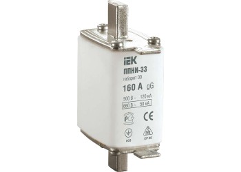 Плавкая вставка предохранителя ППНИ-33 габарит 00 160А IEK DPP10-160