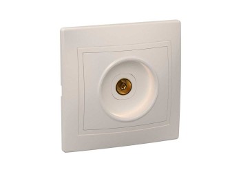 ТВ-розетка IEK Kvarta кремовая EAK10-K33-DM