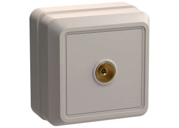 OKTAVA Розетка 1-местная TV для открытой установки РТВ20-ОКм кремовый IEK EAO10-K33-DC