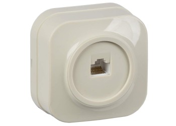GLORY Розетка для открытой установки компьютерная RJ45 кат.5E РК10-ХК кремовый IEK EKH10-K33