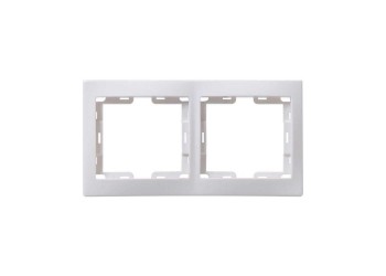 Рамка 2-постовая IEK Kvarta белая EMK20-K01-DM