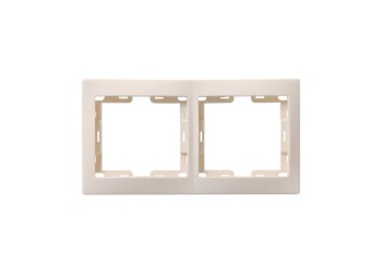 Рамка 2-постовая IEK Kvarta кремовая EMK20-K33-DM