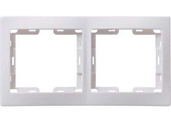 KVARTA Рамка 2-местная вертикальная РВ-2-КБ белый IEK EMK21-K01-DM