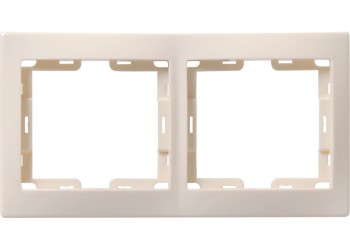 KVARTA Рамка 2-местная вертикальная РВ-2-ККм кремовый IEK EMK21-K33-DM